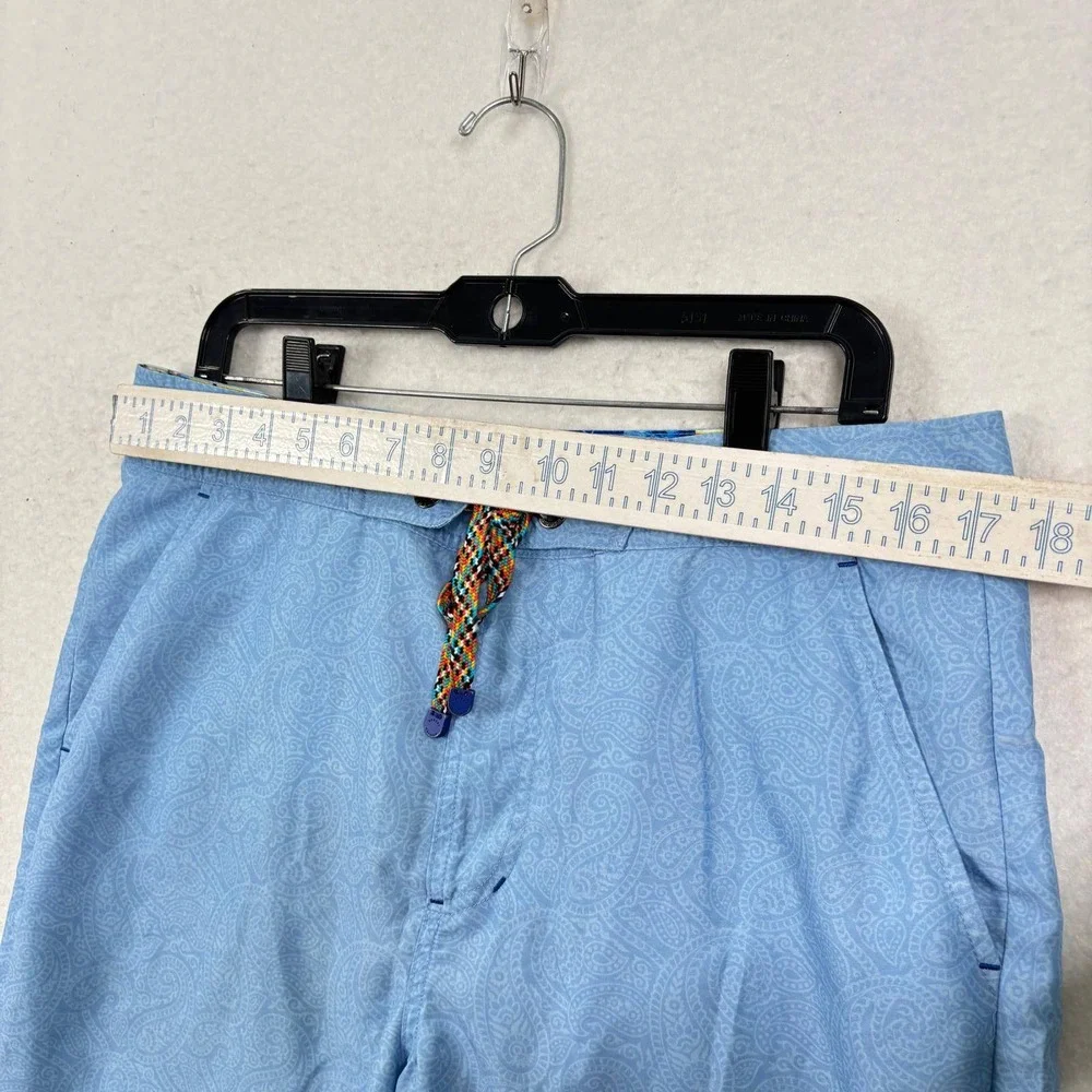 Robert Graham Board Shorts Mens Size 34 Blue Paisley Classic Fit Swim Trunks
